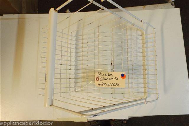 GE Refrigerator WR21X10021 Bin Wire Slideout Fz used GE Refrigerator WR21X10021 Bin Wire Slideout Fz used